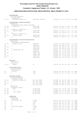 Orange Book October 2020 Changes List