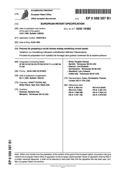 Process for Preparing a No-Fat Cheese Analog Containing Rennet Casein