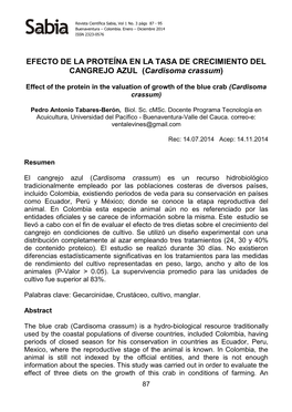 Cardisoma Crassum -.:: Universidad Del Pacífico