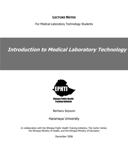 Introduction to Medical Laboratory Technology