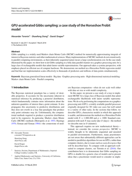 GPU-Accelerated Gibbs Sampling: a Case Study of the Horseshoe Probit Model