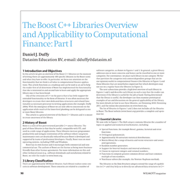 The Boost C++ Libraries Overview and Applicability to Computational Finance: Part I