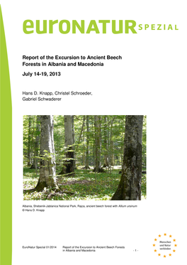 Euronatur Spezial 1 2014 Ancient Beech Forests in Albania And