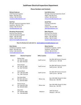 Saskpower Electrical Inspections Department