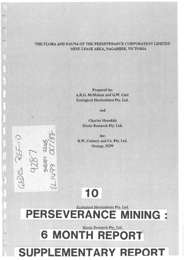 Perseverance Mining : 6 Month-Report
