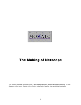 The Making of Netscape