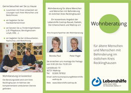 Flyer Wohnberatung