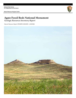 Agate Fossil Beds National Monument Geologic Resources Inventory Report