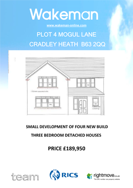 Plot 4 Mogul Lane Cradley Heath B63 2Qq Price £189,950