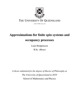 Approximations for Finite Spin Systems and Occupancy Processes