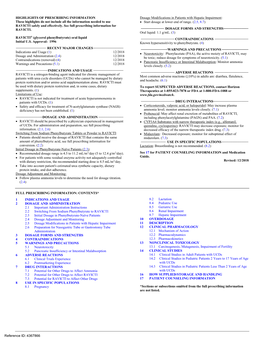 RAVICTI (Glycerol Phenylbutyrate) Oral Liquid ______CONTRAINDICATIONS ______Initial U.S