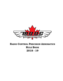 Radio Control Precision Aerobatics Rule Book 2018 - 19