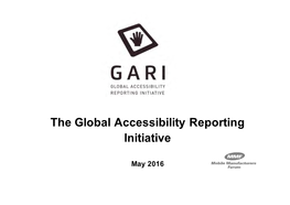The Global Accessibility Reporting Initiative