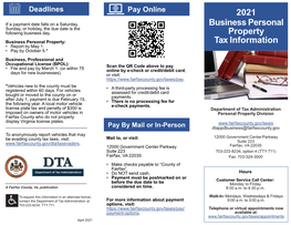 2021 Business Personal Property Tax Information