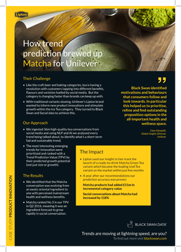 How Trend Prediction Brewed up Matcha for Unilever
