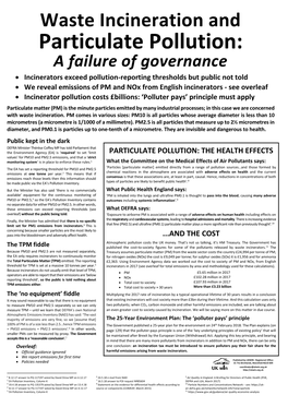 Waste Incineration and Particulate Pollution: a Failure of Governance