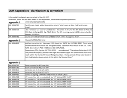 Appendices Clarifications and Corrections