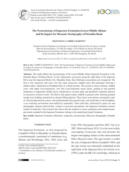 The Neostratotype of Itapecuru Formation (Lower-Middle Albian) and Its Impact for Mesozoic Stratigraphy of Parnaíba Basin