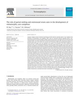 The Role of Partial Melting and Extensional Strain Rates in the Development of Metamorphic Core Complexes