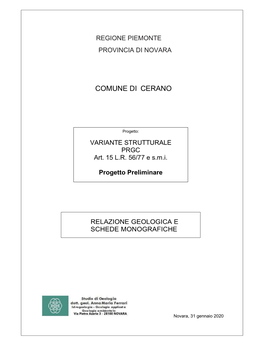 Regione Piemonte Provincia Di Novara