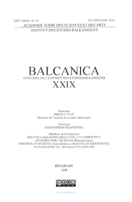 German Writers of Travel Accounts from the 18Th and 19Th Centuries Aboutthe Greeks in Serbia