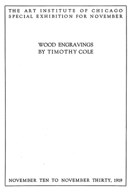 Wood Engravings by Timothy Cole