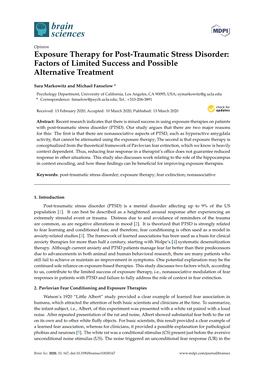 Exposure Therapy for Post-Traumatic Stress Disorder: Factors of Limited Success and Possible Alternative Treatment