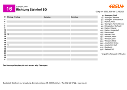 Burgäschi 19 35 Steinhof SO 20 21 Ungefähre Reisezeit in Minuten 22 23 0