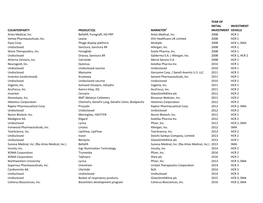 Marketer1 Year of Initial Investment Investment