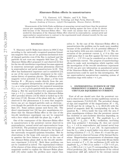 Aharonov-Bohm Effects in Nanostructures