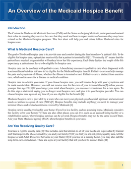 An Overview of the Medicaid Hospice Benefit