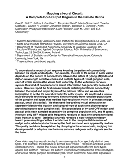 Mapping a Neural Circuit: a Complete Input-Output Diagram in the Primate Retina