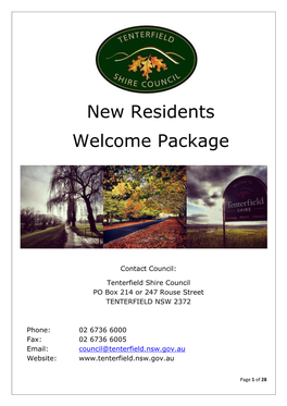 New Residents Welcome Package