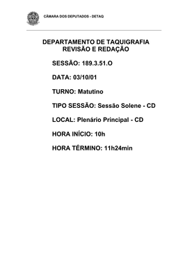 Sessão Solene - CD