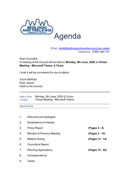 (Public Pack)Agenda Document for Bedlinog & Trelewis Community