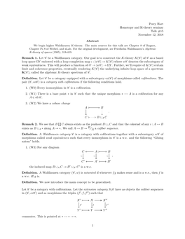 Perry Hart Homotopy and K-Theory Seminar Talk #15 November 12, 2018