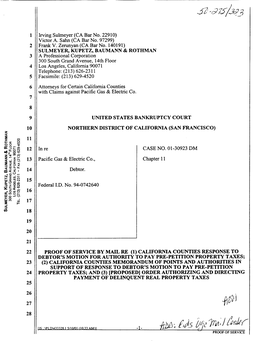 Proof of Service by Mail Re (1) California Counties