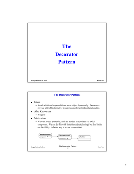 The Decorator Pattern