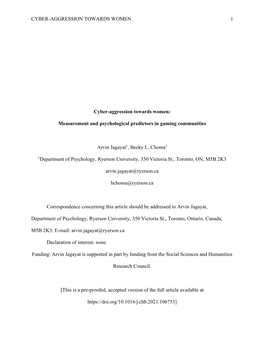 Measurement and Psychological Predictors in Gaming Communities