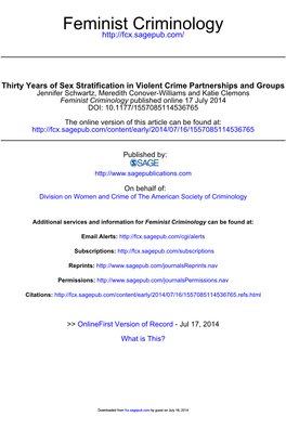 Feminist Criminology