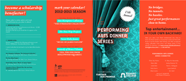 Performing Arts Dinner Series