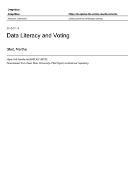 Data Literacy and Voting