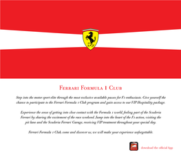 Ferrari Formula 1 Club