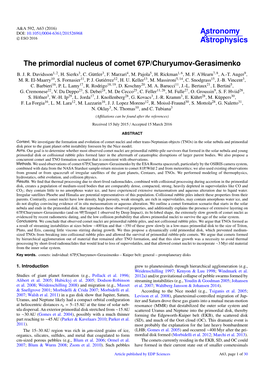 The Primordial Nucleus of Comet 67P/Churyumov-Gerasimenko B