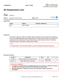 Air Suspension Lean