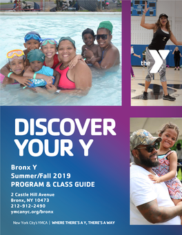 Bronx Y Summer/Fall 2019 PROGRAM & CLASS GUIDE