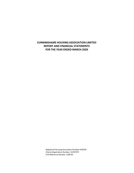 Cunninghame Housing Association Limited Report and Financial Statements for the Year Ended March 2020