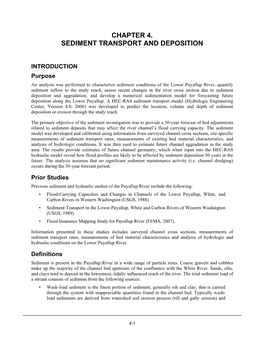 Chapter 4. Sediment Transport and Deposition