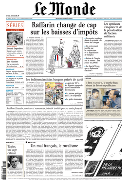 LE MONDE/PAGES<UNE>