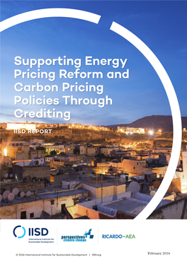 Supporting Energy Pricing Reform and Carbon Pricing Policies Through Crediting